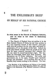 Cover of: The Englishman's Brief on Behalf of His National Church by 