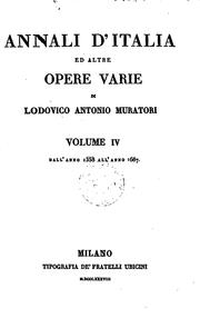 Cover of: Annali d'Italia ed altre opere varie