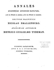 Cover of: Annales Academiae lugduno-batavae