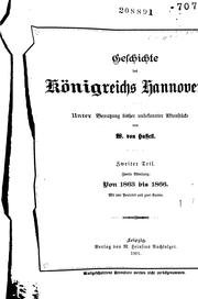 Cover of: Geschichte des Königreichs Hannover: Unter Benutzung bisher unbekannter ... by 