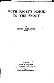 Cover of: With Paget's Horse to the Front by 