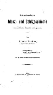 Cover of: Schweizerische Münz- und Geldgeschichte von den ältesten Zeiten bis zur ... by 
