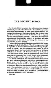 Cover of: Announcement of the Divinity School of Harvard University