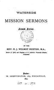 Cover of: Waterside mission sermons. Ser. 1, 3rd ed.; ser. 2
