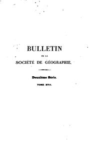 Cover of: Bulletin de la Société de géographie