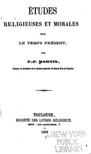 Cover of: Études religieuses et morales pour le temps présent ...