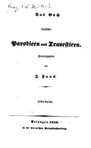 Cover of: Das Buch deutscher Parodieen und Travestieen