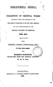 Cover of: The Taittaríya, Aitaréya, Śvétáśvatara, Kéna, Íśákatha, Praśna, Muṇḍaka and ...