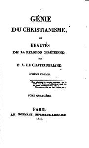 Cover of: Genie Du Christianisme ou Beautes