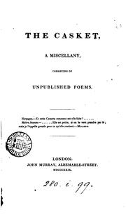 Cover of: The casket, a miscellany of unpublished poems [ed. by mrs. Blencowe]. | 
