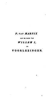 Cover of: Filip van Marnix, heer van St. Aldegonde, bijzonder aan de hand van Willem I: ter inleiding ...