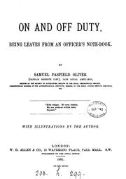 Cover of: On and off duty, leaves from an officer's note-book