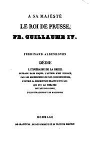 Cover of: Itineraire descriptif de l'Attique et du Péloponèse