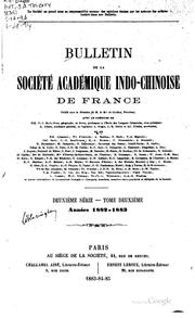 Cover of: Bulletin de la Société académique indochinoise de France