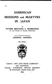 Cover of: Dominican Missions and Martyrs in Japan