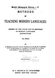 Cover of: Methods of Teaching Modern Languages: Papers on the Value and on Methods of ... by 