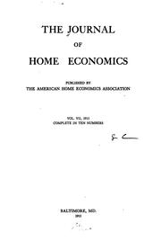 Cover of: The Journal of Home Economics