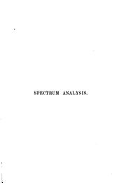 Cover of: Spectrum analysis, 6 lects