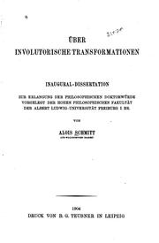 Cover of: Über involutorische Transformationen...