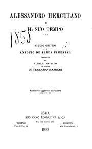 Cover of: Alessandro Herculano e il suo tempo