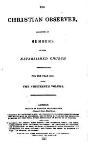 The Christian observer [afterw.] The Christian observer and advocate