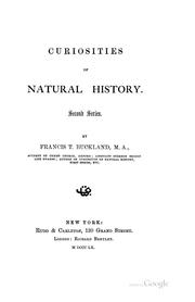 Cover of: Curiosities of Natural History: Second Series