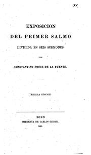 Cover of: Exposición del primer Salmo, dividida en seis sermones