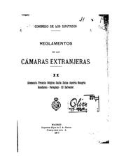 Reglamentos de las camaras extranjeras by Spain Cortes . Congreso de los Diputados