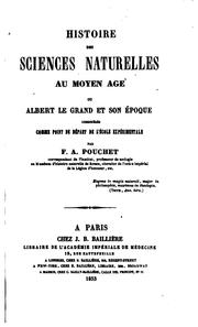 Cover of: Histoire des sciences naturelles au moyen âge: ou, Albert le Grand et son ...