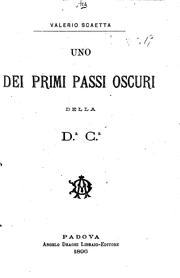 Cover of: Uno dei primi passi oscuri della Da Ca: Inf. xiii. 16-19