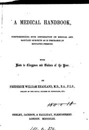 A medical handbook by Frederick William Headland