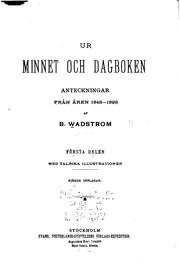 Cover of: Ur minnet och dagboken: anteckningar från åren 1848-1898