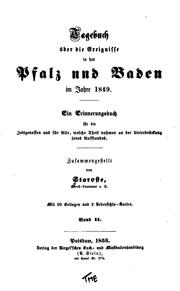 Cover of: Tagebuch über die Ereignisse in der Pfalz und Baden im Jahre 1849: Ein Erinnerungsbuch für die ... by 