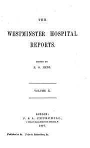 Cover of: The Westminster Hospital Reports by 