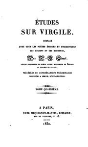 Cover of: Etudes sur Virgile, compare avec tous les poetes epiques et dramatiques des ...