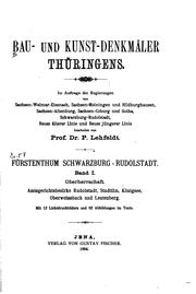 Cover of: Bau- und Kunst-Denkmäler Thüringens by 