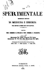 Cover of: Lo Sperimentale