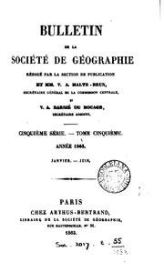 Cover of: Bulletin de la Société de géographie