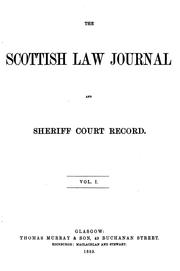 Cover of: Scottish Law Journal and Sheriff Court Record