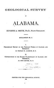 Cover of: Preliminary Report on the Tertiary Fossils of Alabama and Mississippi by 
