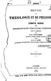 Cover of: Revue de Théologie Et de Philosophie