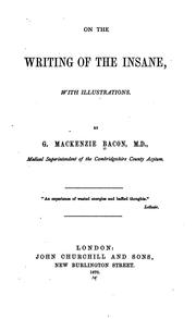 Cover of: On the writing of the insane: with illustrations