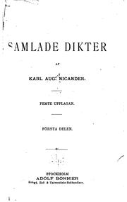 Cover of: Samlede dikter af Karl Aug. Nicander