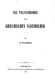 Cover of: Die Polychromie der griechischen Vasenbilder