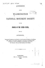 Address of the Washington National Monument Society to the People of the United States: With an ... by Washington National Monument Society