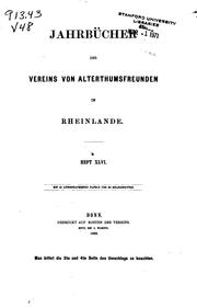 Cover of: Bonner Jahrbücher