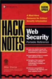 Cover of: Hacknotes web security portable reference by Mike Shema