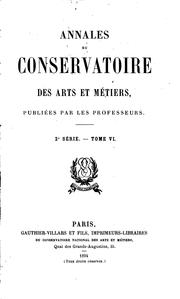 Cover of: Annales du Conservatoire des arts et métiers