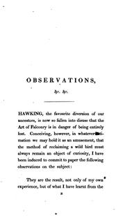 Cover of: Observations upon hawking by 