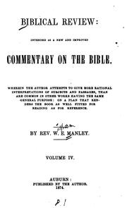 Cover of: Biblical Review: Intended as a New and Improved Commentary on the Bible ; Wherein the Author ...